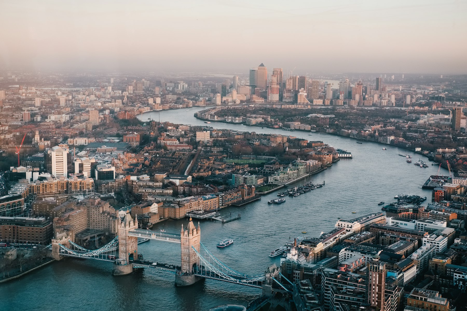 London skyline from above