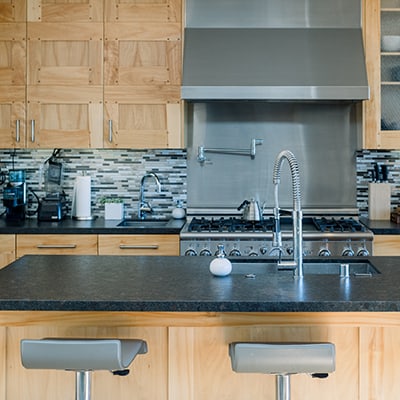 Modern kitchen with bar