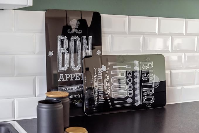  "Bon Appetit"  Tempred Glass